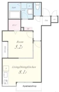 クィーンクェSHOTO【1階】の間取り