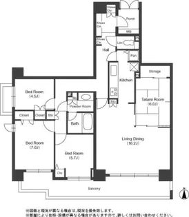 リーベスト東中山【3階】の間取り