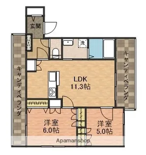 グランベル船橋【2階】の間取り