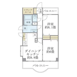 西船橋スクエアガーデン【1104号室】の間取り