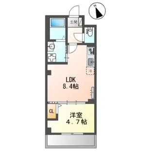 ALLMERUONE(アルメールワン)【3階】の間取り