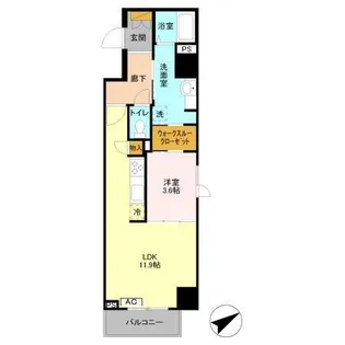 AKレジデンス本八幡【8階】の間取り