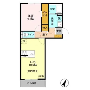 ライフマンションA・B B【2階】の間取り