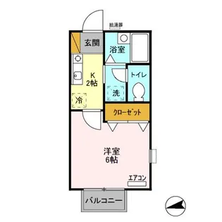 コリンヌ谷津【2階】の間取り
