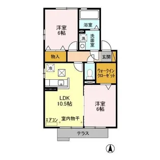 グランメール【1階】の間取り