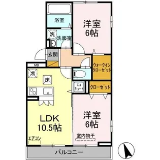 エーデルワイス【1階】の間取り