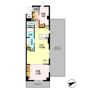 アルメール津田沼【6階】の間取り