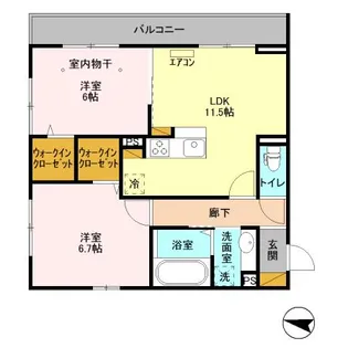 リヴェールコート【3階】の間取り