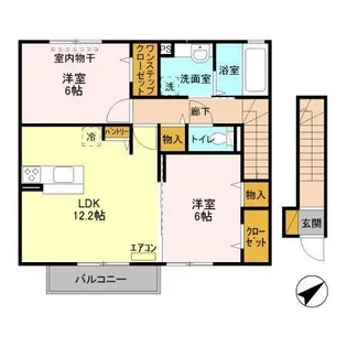サンシャイン道野辺中央 B【2階】の間取り