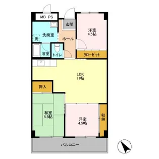 ファーストコーポ幕張本郷【6階】の間取り