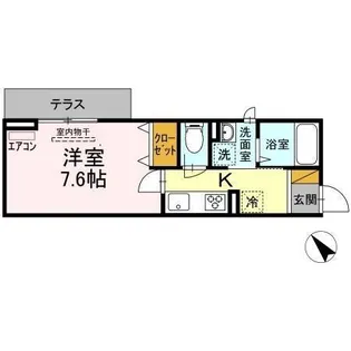 オークス【1階】の間取り