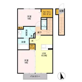 ヴィラージュ B【2階】の間取り