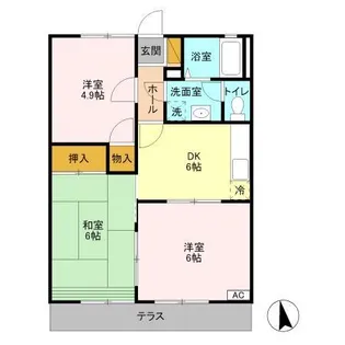 グレース田喜野井 Ⅲ番館【2階】の間取り