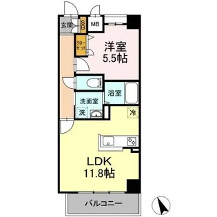 ベルファミーユ高根台Ⅱ【5階】の間取り