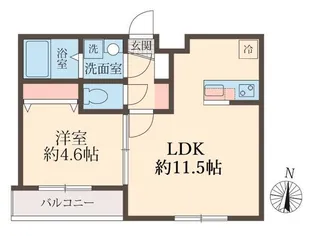 千葉県船橋市二宮1丁目【アパート】の間取り