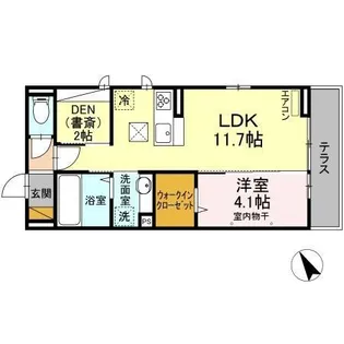 ロイヤルクレスト六号館【1階】の間取り