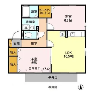 ヴィラ・メルベーユ Ⅱ【1階】の間取り