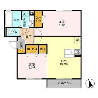 ソーレ ルーチェ【2階】の間取り