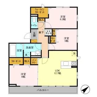 フルール ポワール【2階】の間取り