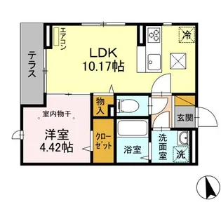 フラーリッシュ【1階】の間取り