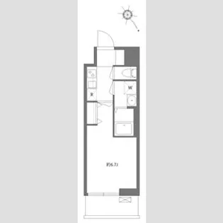 ケイディーエックスレジデンス原木中山【2階】の間取り