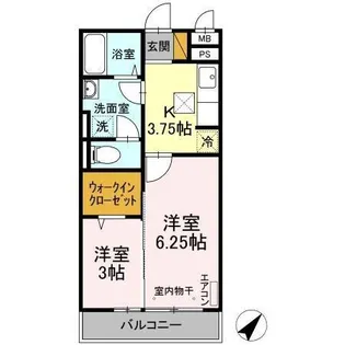 ブランシュール B【1階】の間取り