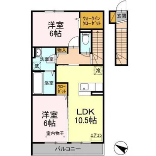 ベルデュール参番館【2階】の間取り