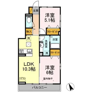 ネオハイツサギヌマII【1階】の間取り