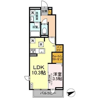 EAST COTE【1階】の間取り