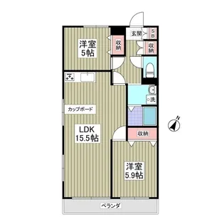 チクマハイツ【1階】の間取り