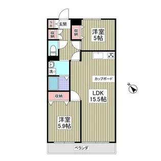 チクマハイツ【1階】の間取り
