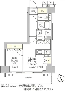 リーフシティ市川 ザ・レジデンス【5階】の間取り