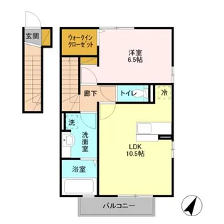 コーポ小野参番館【2階】の間取り