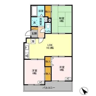 ヴェラクレスト 壱番館【2階】の間取り