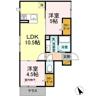 海神ハイツ【1階】の間取り