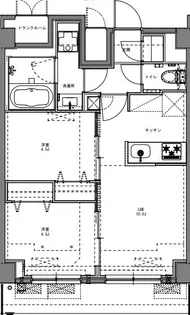 SーRESIDENCE原木中山AZURE【5階】の間取り