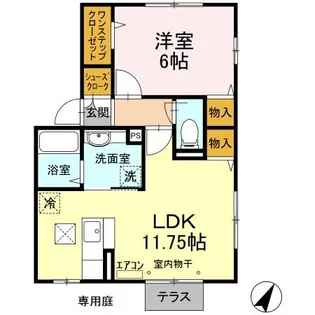 ドゥジェーム三山【1階】の間取り
