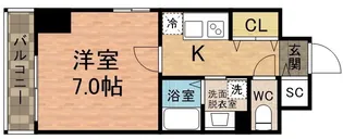 CLAIREFONTAINE西船橋【3階】の間取り