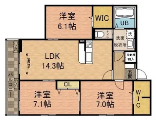 メゾン・ド・サムディ【2階】の間取り