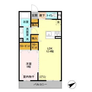 リトル・スカイ【2階】の間取り