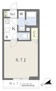 ZERDIA船橋【202号室】の間取り