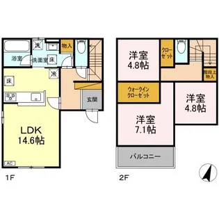 千葉県市川市大野町2丁目【一戸建】の間取り