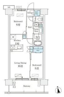 スカイグランデ津田沼【4階】の間取り