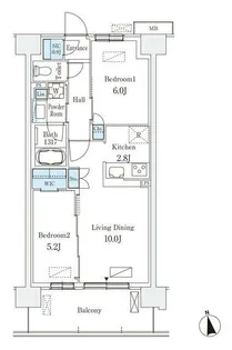 スカイグランデ津田沼【4階】の間取り