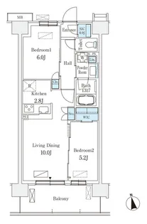 スカイグランデ津田沼【5階】の間取り