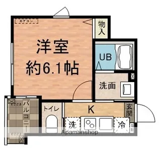 1Kの間取り画像