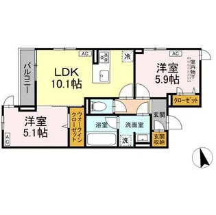 DーZEST【2階】の間取り