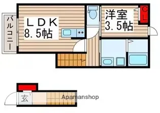 GOOD HILLS FUNABASHI【2階】の間取り