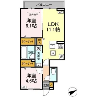 NUEVA VIDA(ヌエバ ビダ)【1階】の間取り