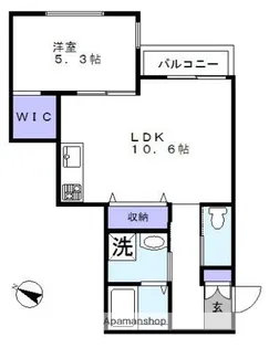 SONORA滝不動【104号室】の間取り